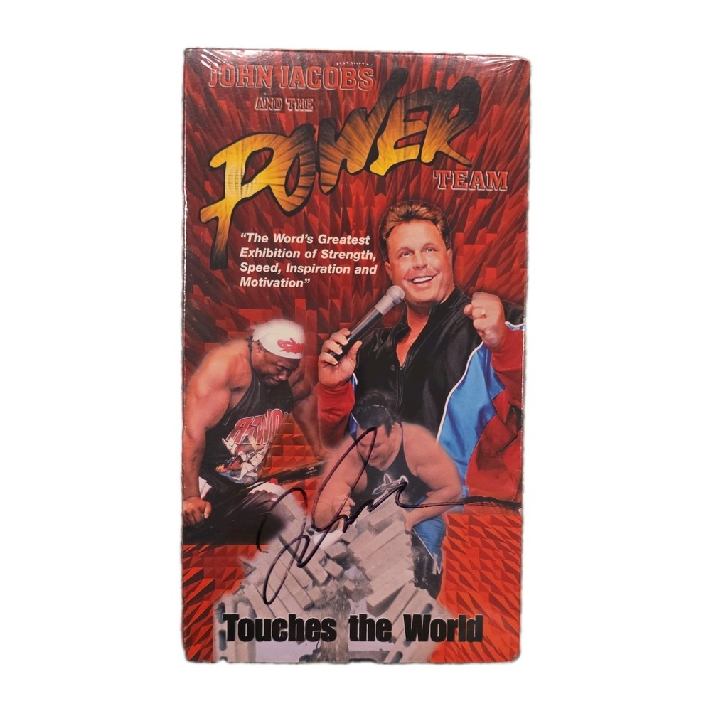 SEALED & SIGNED John Jacobs And The Power Team Touches The World VHS